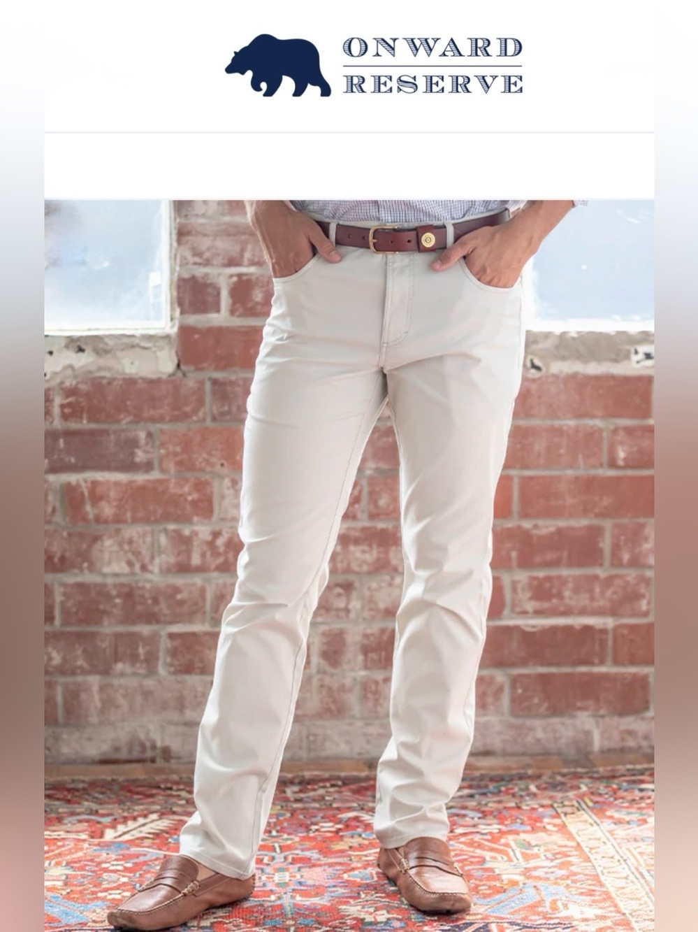 • ONWARD RESERVE • Hybrid Five Pocket Men’s  Pant - Color: Silver Birch •